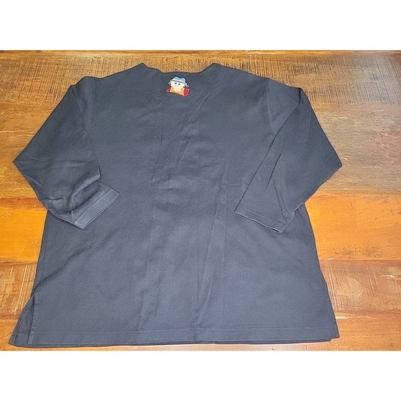 Bechamal Scarecrow Fall Black Embroidered Top - Sz XLarge - Picture 6 of 9